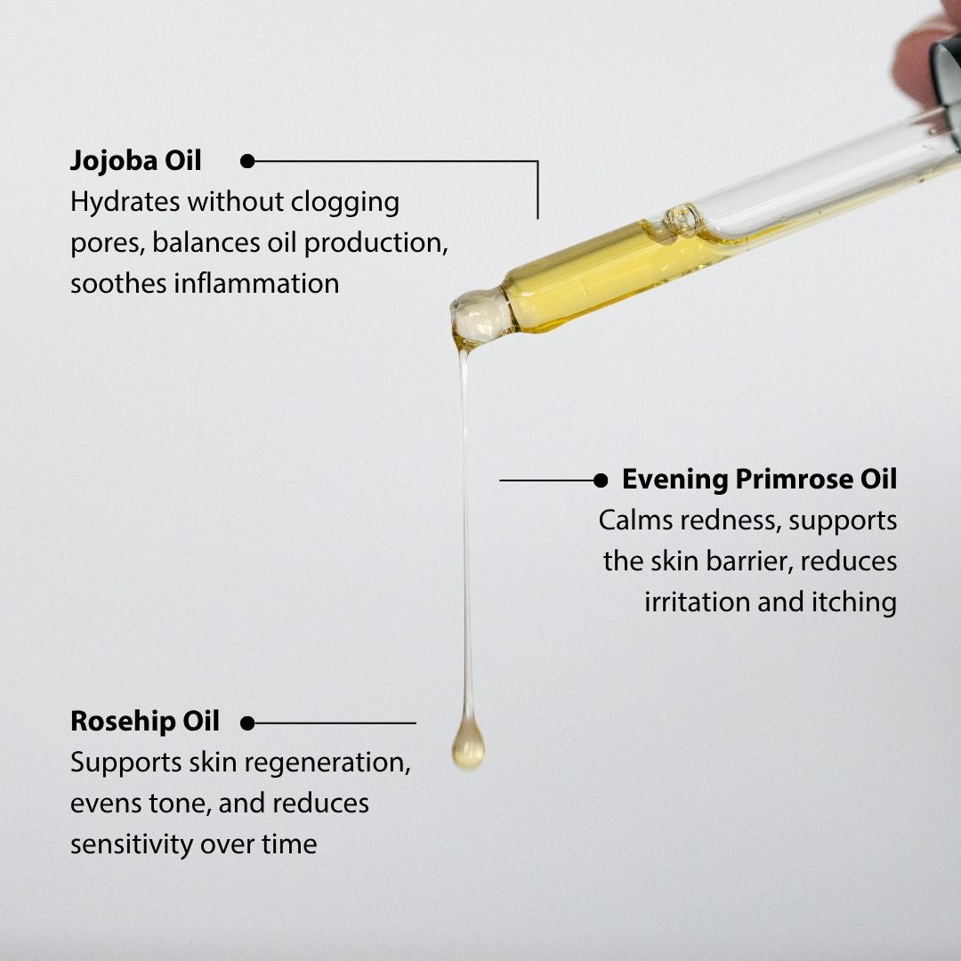 Face Oil 30ml by Inlight Beauty. Certified Organic skincare. 1FO30 miron glass bottle.