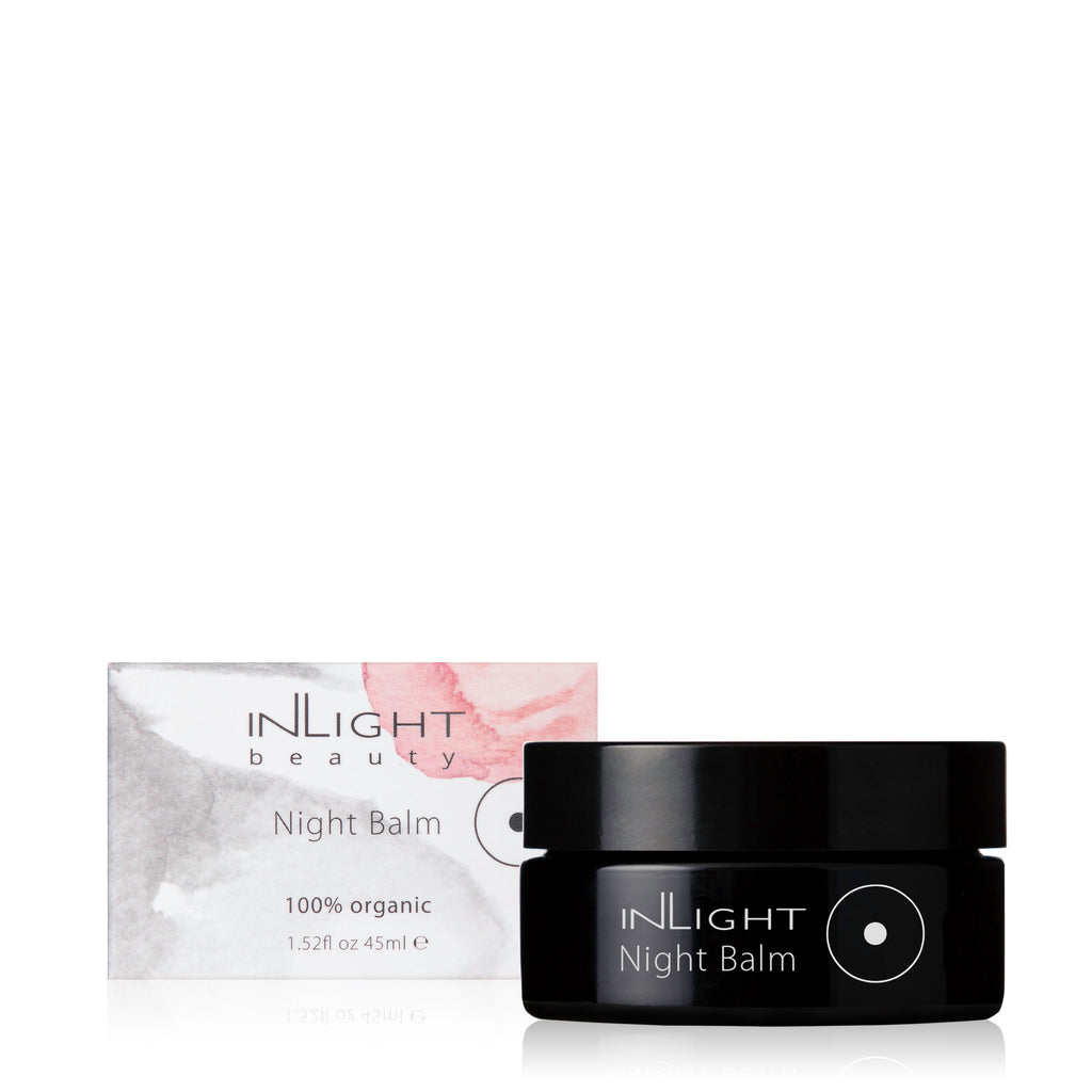 Inlight Beauty Organic Night Balm in Miron Jar. Recyclable packaging