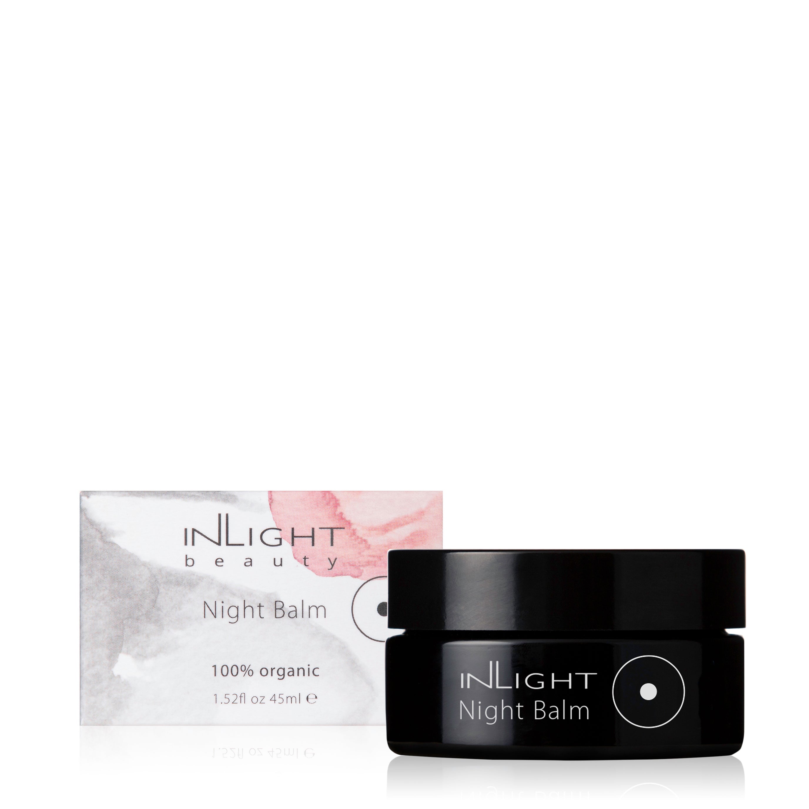 Inlight Beauty Organic Night Balm in Miron Jar. Recyclable packaging