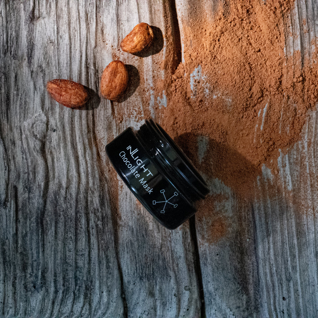 Chocolate Organic Face Mask. Gentle Plastic-free Exfoliation with